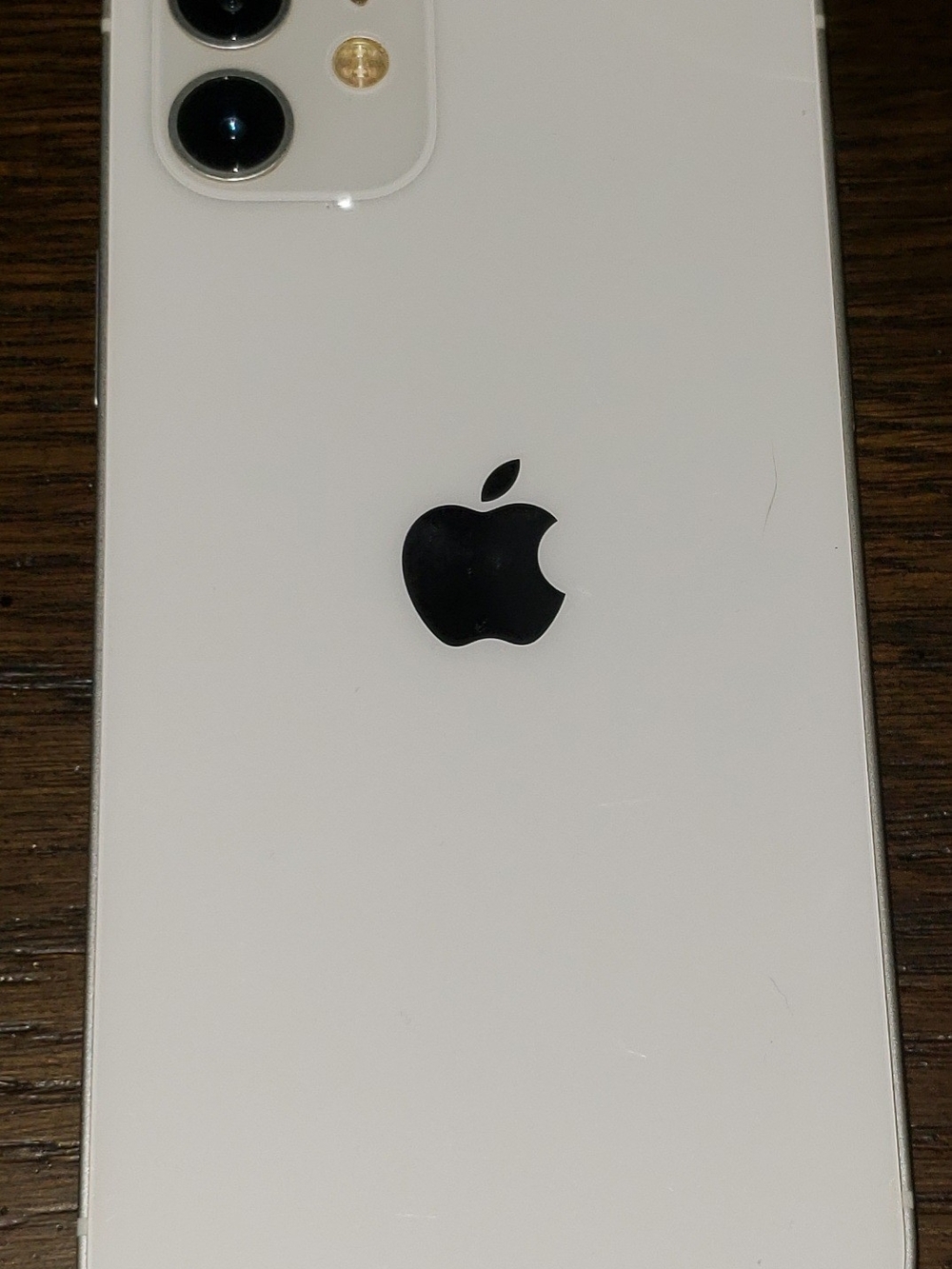 Apple White iPhone 128 GB with Siver Apple Logo ( Very Good Condition )